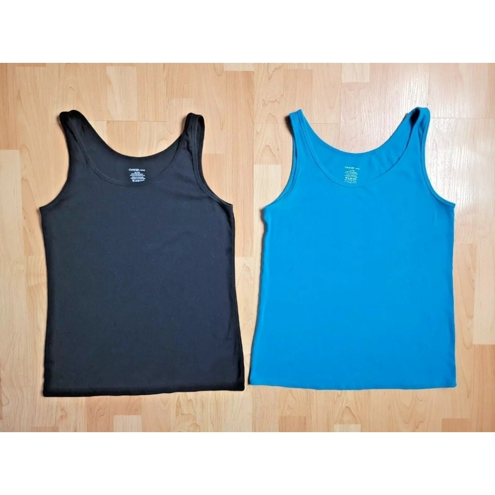 George wide strap tank top x2